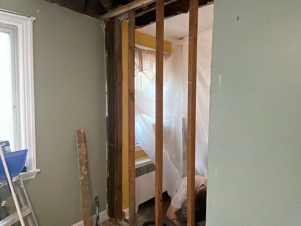 Before: water damage reconstruction in a Delaware Valley home